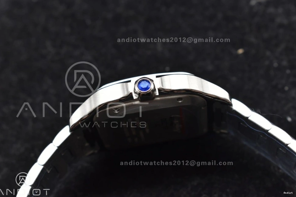 Blue 1:1 Santos BVF Best SS SmartLinks Dial Cartier Bracelet Edition on 9015 MIYOTA V2 de 40mm SS 0119